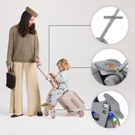KINDERKRAFT bērnu koferis CABBY, pelēks, KACABB00GRY0000 