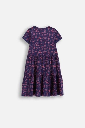 COCCODRILLO kleita ar īsam piedurknēm, tumši žila, WC6129203VGB-015-128, 128 izmērs 