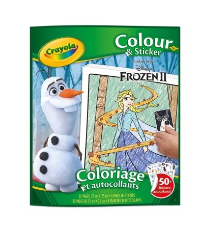 CRAYOLA radošais komplekts Color & Sticker, Disney Frozen 2, 04-5864G 