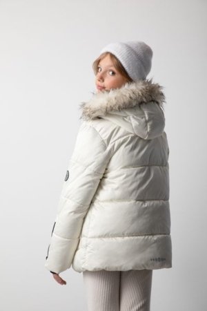 COCCODRILLO jakete OUTERWEAR GIRL JUNIOR, krēmveida, cm 