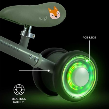 KINDERCRAFT līdzsvara velosipēds CUTIE FLASH, zaļš, KRCUFL00GRE0000 