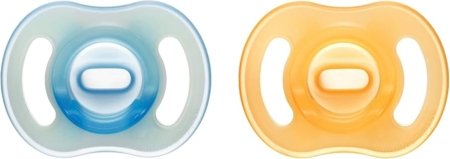 TOMMEE TIPPEE silikona māneklīši NIGHT GLOW ULTRALIGHT, 6-18 m., 2 gab., 433805 