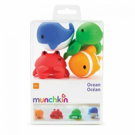 MUNCHKIN vannas rotaļlietas 4 gab 9m+ Ocean 9019601 01110303