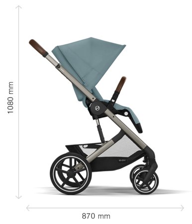 CYBEX ratiņi BALIOS S LUX BLK 2, Moon black, 524001171 