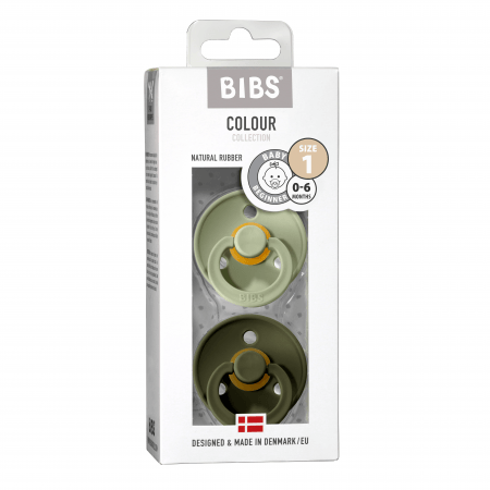 BIBS lateksa ķiršu māneklītis, 0-6m, 2 gab., Sage/Hunter Green 5713795110230