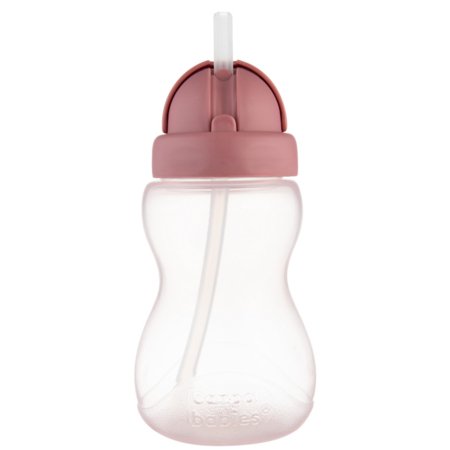 CANPOL BABIES pudelīte ar salmiņu, 12 m.+, 270 ml., Pink, 56/109_pin2 