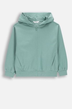 COCCODRILLO džemperis ar rāvējslēdzēju ar kapuci, zaļa, cm 