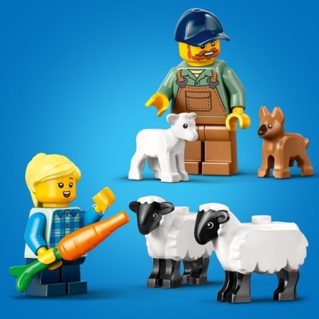 60461 LEGO® City Great Vehicles Sarkans lauku traktors ar piekabi un aitām 