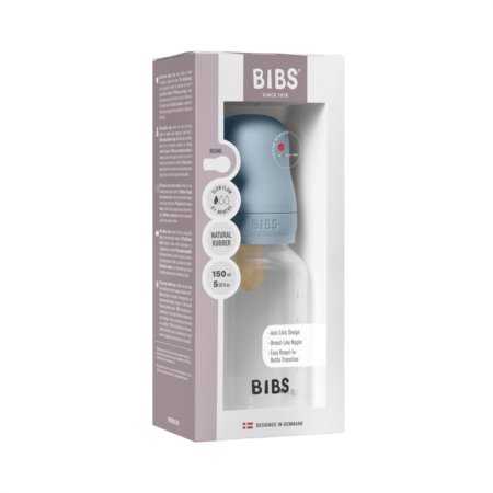 BIBS barošanas pudele, 150 ml., Baby blue 
