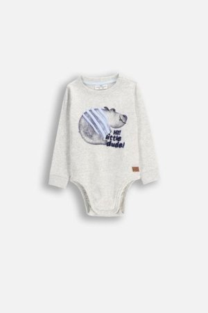 COCCODRILLO smilškrāsas krekls ar garām piedurknēm SAGE TIME BOY NEWBORN, krēmveida, WC5112102SBN-002-080, 80 cm 