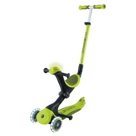 GLOBBER skrejritenis Go Up Deluxe Lights, laima zaļš, 748-606 