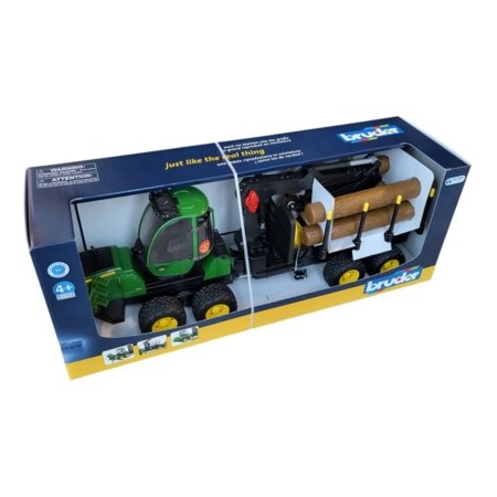 BRUDER kokmateriālu iekrāvējs ar izlici un baļķiem John Deere 1210E, 2133  