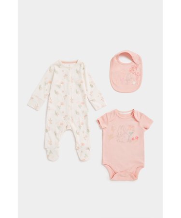MOTHERCARE zīdaiņu kombinezons, bodijs ar īsam piedurknēm + lācītes, CB627 605269
