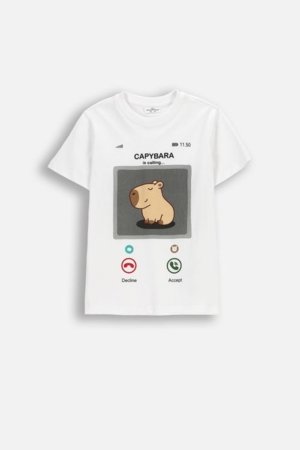 COCCODRILLO t-krekls ar īsam piedurknēm, balti, izmērs 