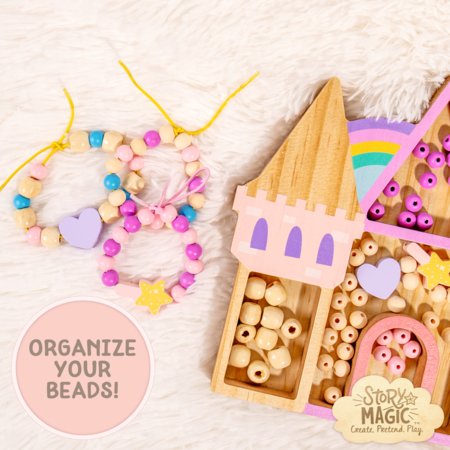 STORY MAGIC radošais komplekts Koka pils pērlītes, 205526 