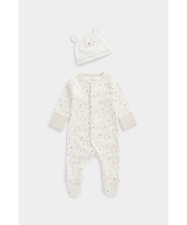 MOTHERCARE zīdaiņu kombinezons + bērnu cepure, EB652 623752
