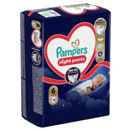 PAMPERS nakts autiņbiksītes, 6.izm., 19gab., 13-19kg, 81758421 81758421