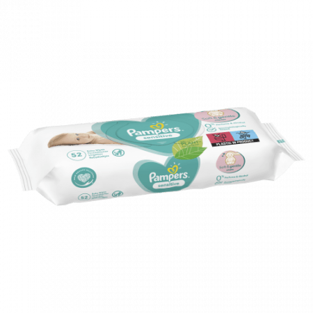 PAMPERS Sensitive salvetes, 3 iepakojumi, 156 gab., 81752611 81752611