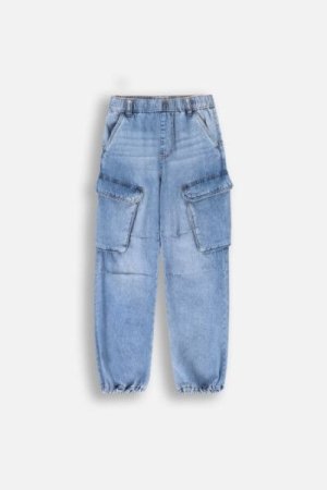 COCCODRILLO džogera bikses JEANS COLLECTION GIRL, zilas, ZC4123103JCG-014-164, 164 cm 