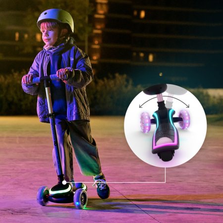 KINDERKRAFT trīsriteņu LED skrejritenis ar sēdekli 2 vienā, RAKET UP, rozā, KRRAUP00PNK0000 