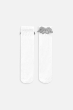 COCCODRILLO zeķes TIGHT SOCKS, baltas, WC4379301TSO-001-0 