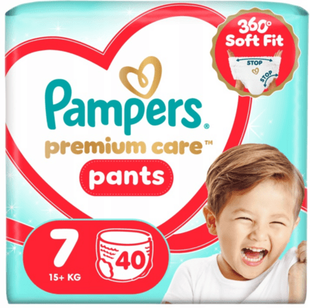 PAMPERS autiņbiksītes-biksītes Premium Care, 7 izmērs 15+kg, 40 gab., 80895127 
