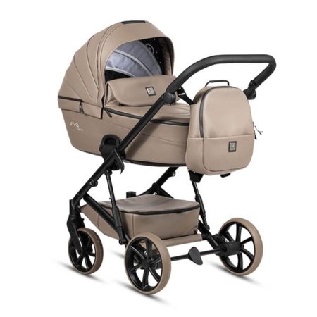 TUTIS universāli ratiņi VIVA 6+ LEATHER 2/1, Cappuccino, 1612149 