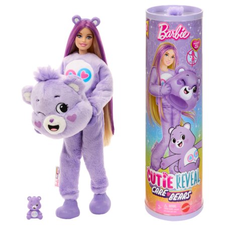 BARBIE lelle ar gaišiem matiem Cutie Reveal Care Bears sērija - Share Bear, JCN94 