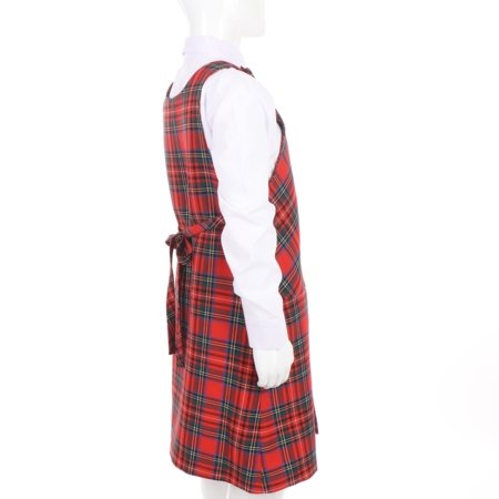 MAMAJUM sarafāns slim fit 10-000017, rūtains, sarkans, 146/152 cm 