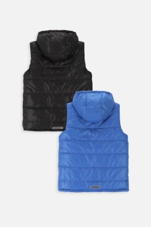 COCCODRILLO abpusēja veste OUTERWEAR BOY KIDS, zila,  ZC3178502OBK-014 ZC3178502OBK-014-116