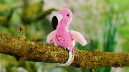 HAPPY YAPPERS interaktīvs plīša putns Flamingo, 9592 