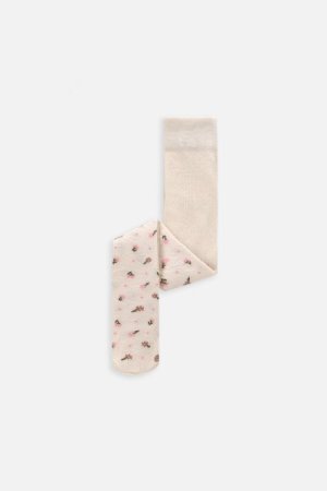 COCCODRILLO zeķubikses TIGHT COTTON COLORFUL, ecru, WC4380202TCC-003-0 