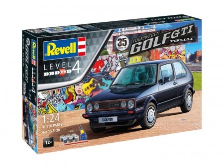 REVELL 1:24 saliekams modelis Gift Set35 Years VW Golf 1 GTi Pirelli, 05694 05694