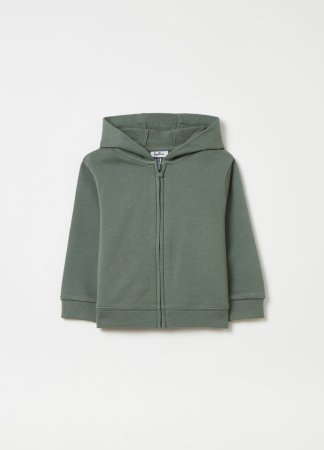 OVS džemperis ar rāvējslēdzēju ar kapuci, zaļa, , 001974077 