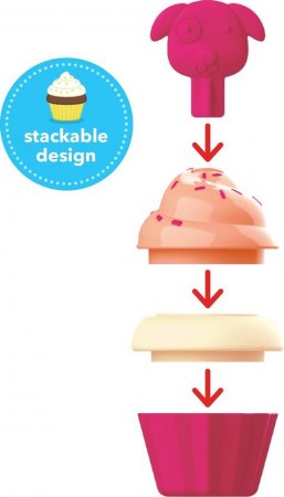SKIP HOP komplekts Zoo sort and stack Cupcakes, 9H012810 9H012810