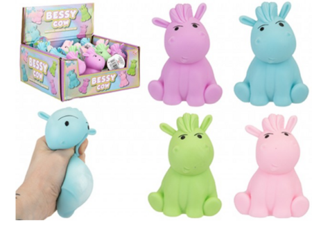 Mīksta antistresa rotaļlieta, govs Besija, dažādi, 543587