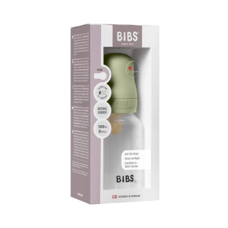 BIBS barošanas pudele, 150 ml., Sage 