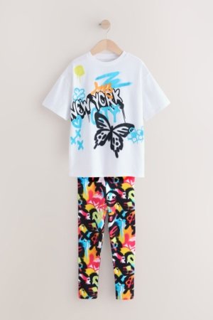 NEXT krekls ar īsām piedurknēm un legingi, AK8604 134 