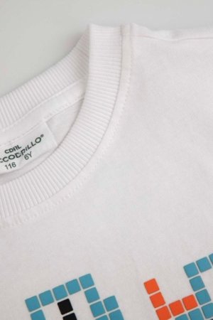 COCCODRILLO t-krekls ar īsam piedurknēm, balti, WC6143204MBK-001-116, 116 cm 