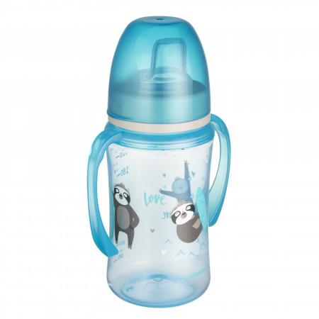 CANPOL BABIES mācību krūze EasyStart, Exotic Animals 240 ml, 35/208_blu 35/208_blu