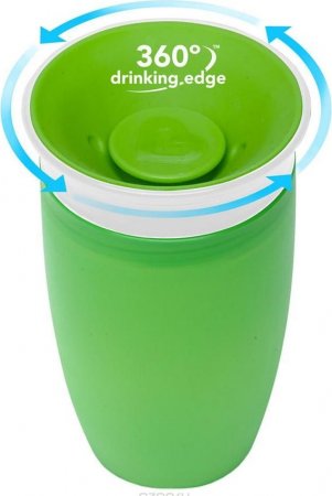 MUNCHKIN Sippy krūzīte, zaļa, Miracle 360, 12m+, 296ml, 90071 1244502