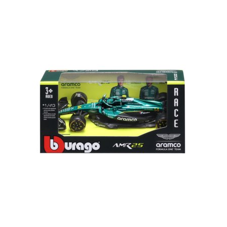 BBURAGO Aston Martin AMR25 (2025) automašīnas modelis Nr. 14 Alonso un Nr. 18 Stroll, 18-38250 