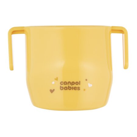CANPOL BABIES treniņkrūzīte ar rokturiem, dzeltena, 74/060_yel 