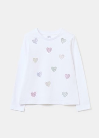 OVS t-krekls ar garām piedurknēm, balti, 140 cm, 002094450 