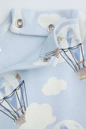 COCCODRILLO smilškrāsas krekls ar īsām piedurknēm UNDERWEAR SPECIAL BOY, zils, WC5404302USB-036-086, 86 cm 