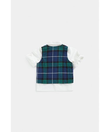 MOTHERCARE krekls ar garām piedurknēm, veste un tauriņš, FC684 635970
