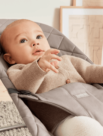 BABYBJÖRN šūpuļkrēsls BLISS Woven Classic Quilt, sand grey, 006217 