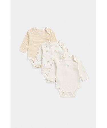 MOTHERCARE bodijs ar garām piedurknēm, 3 gab., FE132 