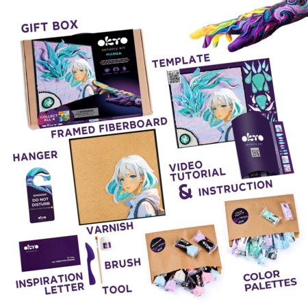 OKTO MANGA 3D mākslas komplekts Gaiss 30x40 cm, 20040 