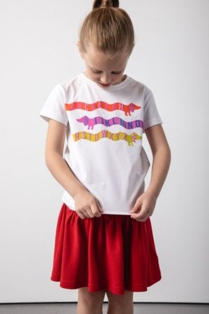 COCCODRILLO t-krekli ACADEMY GIRL KIDS, baltā, cm 